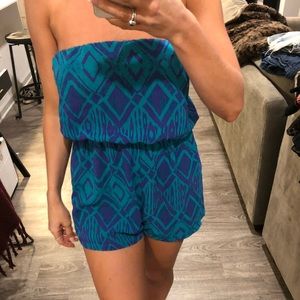 Strapless Romper/Swim Cover Up